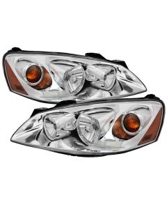 xTune Pontiac G6 05-10 (09-10 Fit w/Amber Turn Signal) Crystal Headlights Chrome HD-JH-PG605-AM-C - 9023675