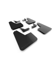 Rally Armor 21-25 Dodge Ram 1500 TRX Black UR Mud Flap - Metallic Black Logo - MF128-UR-BLK-MBK