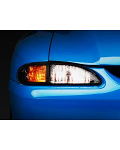 Raxiom 94-98 Mustang Axial Series Cobra Style Headlights- Black Housing (Clear Lens) - 49050