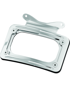 Curved Chrome License Plate Mount - Kuryakyn 3157