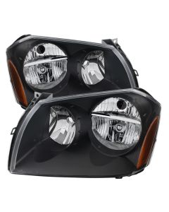 xTune Dodge Magnum 05-07 Crystal Headlights Black HD-JH-DMAG05-AM-BK - 9024733