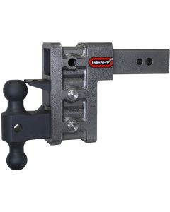 Gen-Y Mega Duty 2.5in Shank 6in Drop 3.5K TW 32K Hitch w/GH-0161 Dual-Ball/Pintle Lock - GH-1623