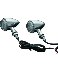 Kuryakyn Torpedo LED Amber Turn Lights - Chrome