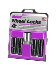 McGard Wheel Lock Nut Set - 4pk. (Cone Seat Duplex) 9/16-18 / 7/8 Hex / 2.5in. Length - Black - 24144