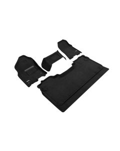 3D Maxpider 19-24 Dodge Ram 1500 Crew Cab w Bench Front Row Elegant Black R1 R2 (R1 3 Pcs Design) - L1DG02704709