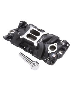 Edelbrock Intake Manifold Perf Eps SBC w/ Oil Fill Tube and Breather Black - 27033