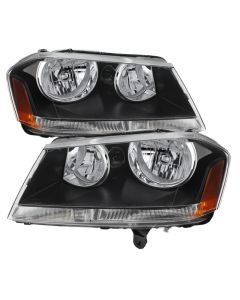 xTune Dodge Avenger 08-14 Crystal Headlights Black HD-JH-DA08-AM-BK - 9025297