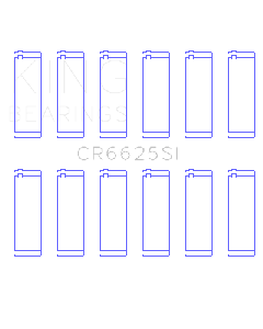 King Engine Bearings Chevrolet 262 (Size .026) Connecting Rod Bearings (Set of 6) - CR6625SI.026