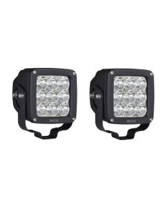Westin Axis LED Auxiliary Light 4.5 inch x 4.5 inch Square Spot w/3W Osram (Set of 2) - Black - 09-12219A-PR