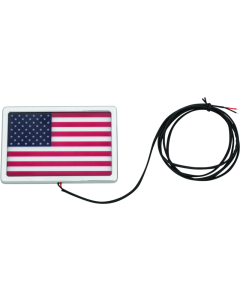 Freedom Flag LED Chrome 4x6 by Kuryakyn - 2891