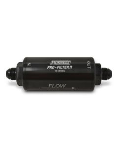 Russell Performance ProFilter 2 Fuel Filter 6 1/4in Long 10 Micron 10AN Male In/Out - Black - 751001