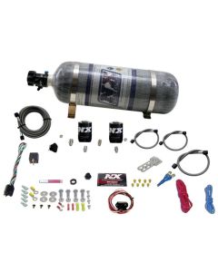 Nitrous Express 10-15 Chevrolet Camaro (5th Gen) Single Nozzle Nitrous Kit (35-150HP) w/Comp Bottle - 20930-12