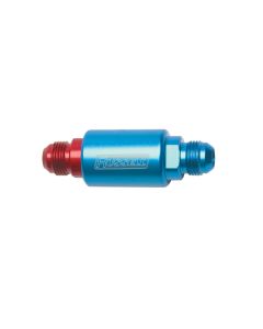 Russell Performance Red/Blue Anodized (3-1/4in Length 1-1/4in dia. -8 male inlet/outlet) - 650100