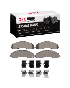 DFC 17-24 Ford F-450 Super Duty Front/Rear 5000 Advanced Semi Metallic Brake Pads and Hardware Kit - 1551-2018-01