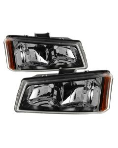 xTune Chevy Silverado 1500/2500/3500 03-06 Crystal Headlights Black HD-JH-CSIL03-BK-AM - 5072245
