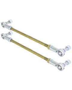 RockJock Adjustable Sway Bar End Link Kit 14in Long Rods w/ Heims and Jam Nuts pair - CE-99002RD2