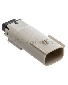 NAMZ 07-23 V-Twin Left Handlebar FLHRC Molex MX-150 3-Position Male Connector - Gray (HD 72513-07GY) - NM-33481-0302