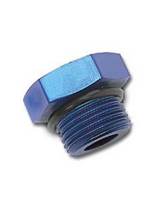Russell Performance -6 AN Straight Thread Plug (Blue) - 660270