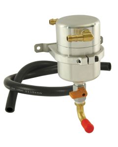 Moroso Universal Air/Oil Separator Catch Can - Large Body - 90 Degree Inlet/Outlet Fittings - 85474