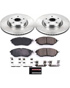 PowerStop Brake Kit with Ceramic Brake Pads and Drilled Slotted Rotors for Front and Rear, High Performance, Fits Select 2014-2017 Honda Odyssey Models - KOE4603
