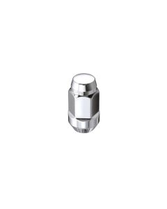 McGard Hex Lug Nut (Cone Seat Bulge Style) M14X1.5 / 22mm Hex / 1.635in. Length (4-Pack) - Chrome - 64073
