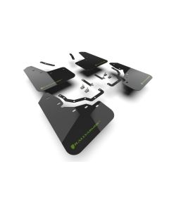 Rally Armor 2024+ Lexus GX-550 Overtrail Black UR Mud Flap Dark Green Logo - MF142-UR-BLK-AGN