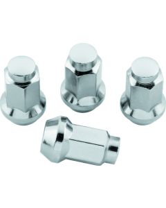 QuadBoss Chrome Lug Nuts 3/8in-24, Box of 4
