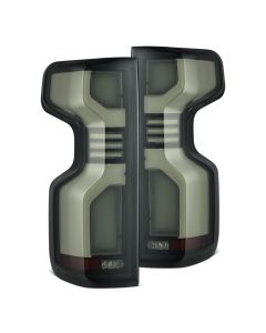 AlphaRex 19-24 Chevy Silverado 1500 / 20-24 2500HD/3500HD LUXX-Series LED Tail Lights Black - 620088