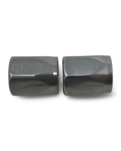 Russell Hose End Socket -10 AN Polished & Gray Anodized (2 Pack) - 615541