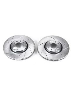 Power Stop 06-11 Saab 9-3 Front Evolution Drilled & Slotted Rotors - Pair - EBR687XPR