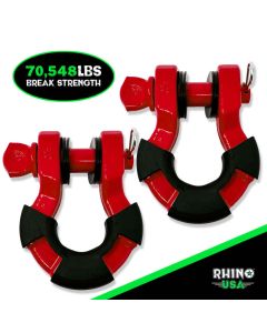 Rhino USA 8T Super Shackle 2-Pack (Red) - SUPERSHACK-RED