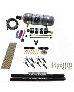 Nitrous Express Pro-Shk/Gas Nitrous Kit (200-600HP) w/Rails and Composite Bottle - 91006-12