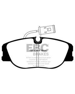 EBC 91-95 Alfa Romeo 164 2.0 Turbo Redstuff Front Brake Pads - DP3733/3C