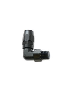 Anodized Black 90° Fitting: 3/8 NPT to -6AN Hose
