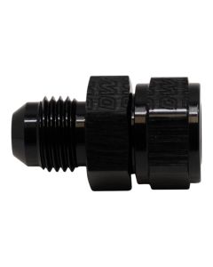 DeatschWerks 6AN Male Flare to Fuel Pump Outlet Barb Adapter - Anodized Matte Black - 6-02-0735-B