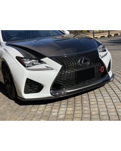 LEMS Japan Dry Carbon Fiber Front Spoiler Version 2 Clear Coated for Lexus RC-F 2015-2019 - LEMS-L534