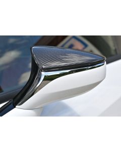 LEMS Japan Dry Carbon Fiber Door Mirror Cover Set Clear Coated for Lexus RC-F 2020-2023- LEMS-L577