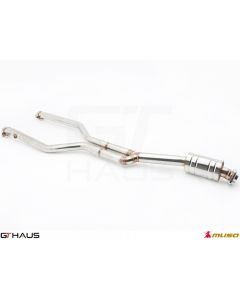 GTHaus Meisterschaft Section 1 Pipe (IS-F only) Stainless Steel Midpipe  for Lexus IS-F V8 Sedan 2008-2014 - LE0103001