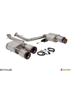 GTHaus Meisterschaft GTC Valved Titanium Axleback Round Tips for Lexus RC-F 2015-2022 - LE0522606