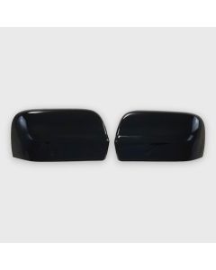 MC6297BLK 17-24 Nissan TITAN Non-Tow Style 2 PCS No Turn Signal Top Gloss Black Tape-on Mirror Cover