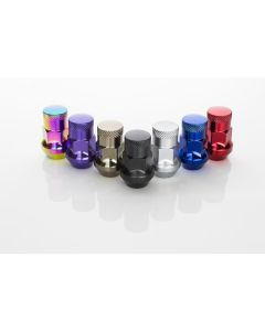 Muteki SR35 Closed End Lug Nuts w/ Locking 16+4 12x1.25 Chrome Titanium