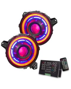 Oracle Lighting Oculus ColorSHIFT Bi-LED Projector Headlights 2.0 Jeep Wrangler JL | Gladiator JT 2018-2020- ORAC-5839-333