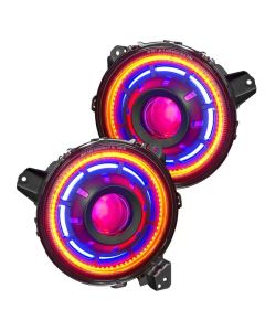 Oracle Lighting Oculus ColorSHIFT Bi-LED Projector Headlights No Controller Jeep Wrangler JL | Gladiator JT 2018-2020- ORAC-5839-334