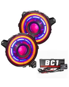Oracle Lighting Oculus ColorSHIFT Bi-LED Projector Headlights BC1 Jeep Wrangler JL | Gladiator JT 2018-2020- ORAC-5839-335