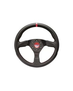 Sparco R383 Champion Steering Wheel Red Stitching Black- SPAR-015R383PLUNRS