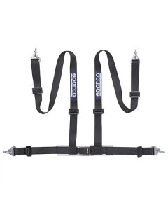 Sparco 2-Inch Tuner 4-Point Snap-In Harness Black- SPAR-04604BM1NR