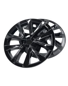WC124-18BLK 19-25 Tesla 3 4 PCS Gloss Black Snap-on Wheel Cover