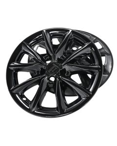 WSK820-18BLK 8 PCS Gloss Black Snap-on Wheel Skin Set