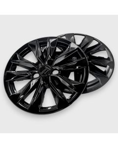 WSK839-17BLK 22-26 Toyota Corolla Cross 8 PCS Gloss Black Snap-on Wheel Skin Set