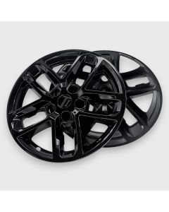 WSK845-18BLK 22-25 Jeep Grand Cherokee L, 22-26 Jeep Grand Cherokee 8 PCS Gloss Black Snap-on Wheel Skin Set